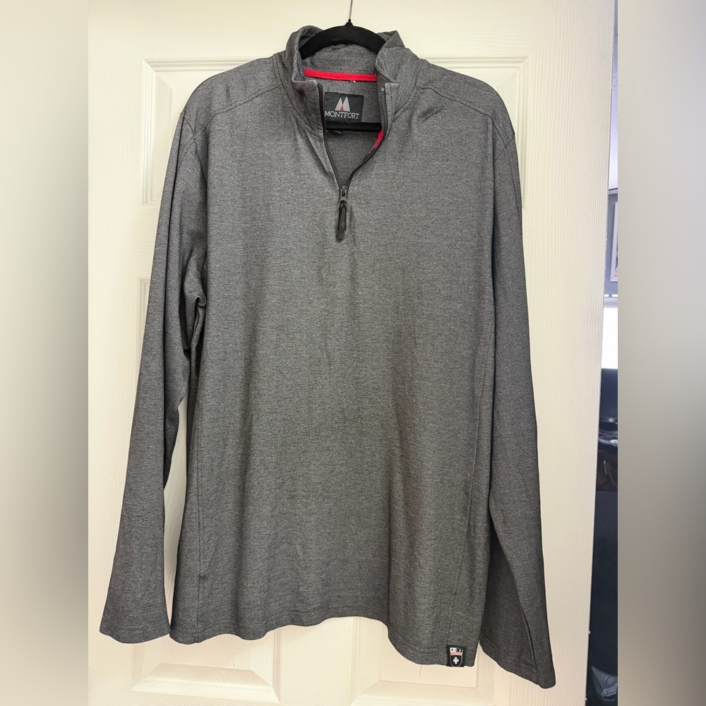 Men’s Lightweight Grey Quarter-Zip Shirt Jacket